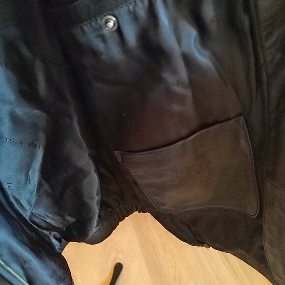 Jos. A. Bank Men's Black Leather Jacket - Pockets - Size 2XB - Picture 7 of 8